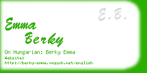 emma berky business card